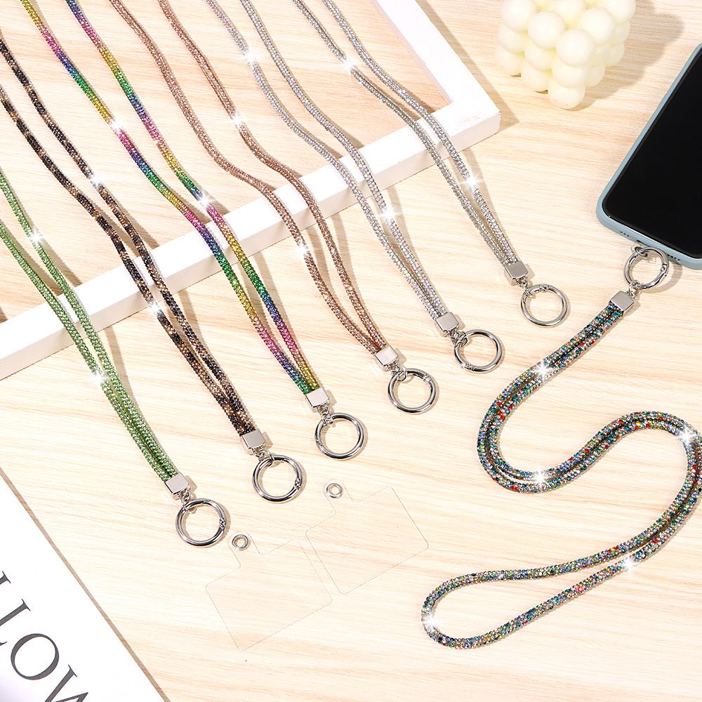 Блестящий яркий брелок с бриллиантами и кристаллами, анти-потерянная веревка, ремни, стразы, ремешок для телефона, подвесной шнур