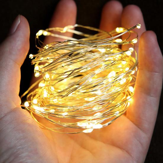 20 м водонепроницаемый медный сказочный USB-провод 200 светодиодов с питанием от струн, светильник для домашнего декора