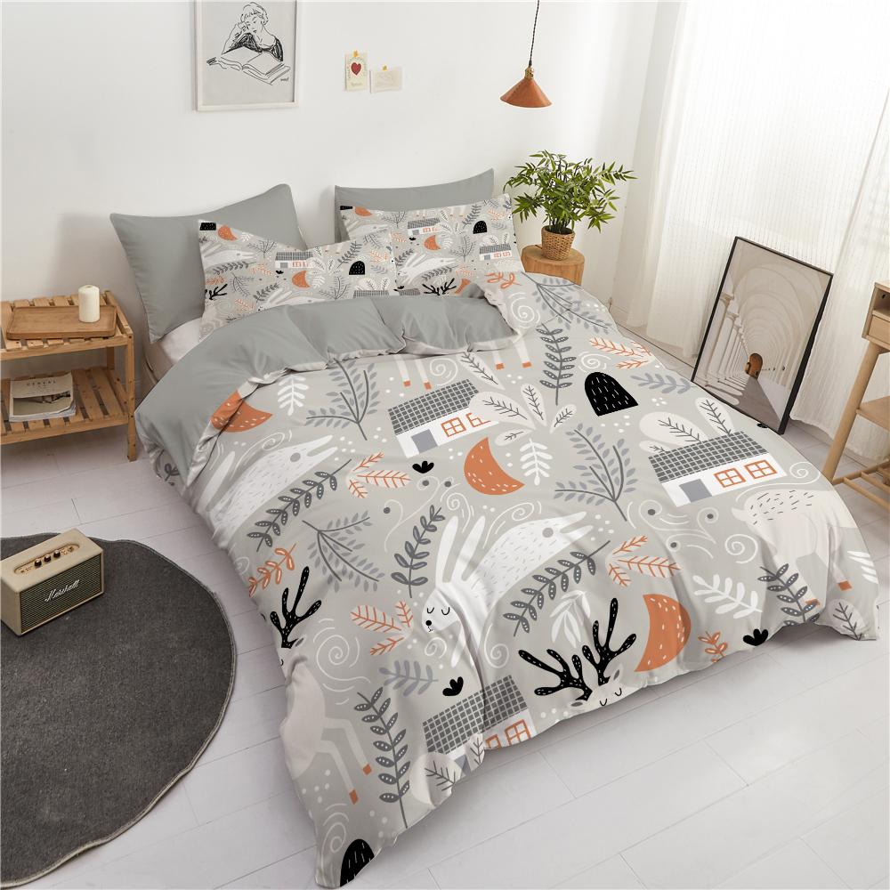 Пододеяльник с изображением лесной тематики King Queen, милый комплект постельного белья с изображением животных из мультфильмов, медведя, дерева, дикой природы, покрывало из полиэстера