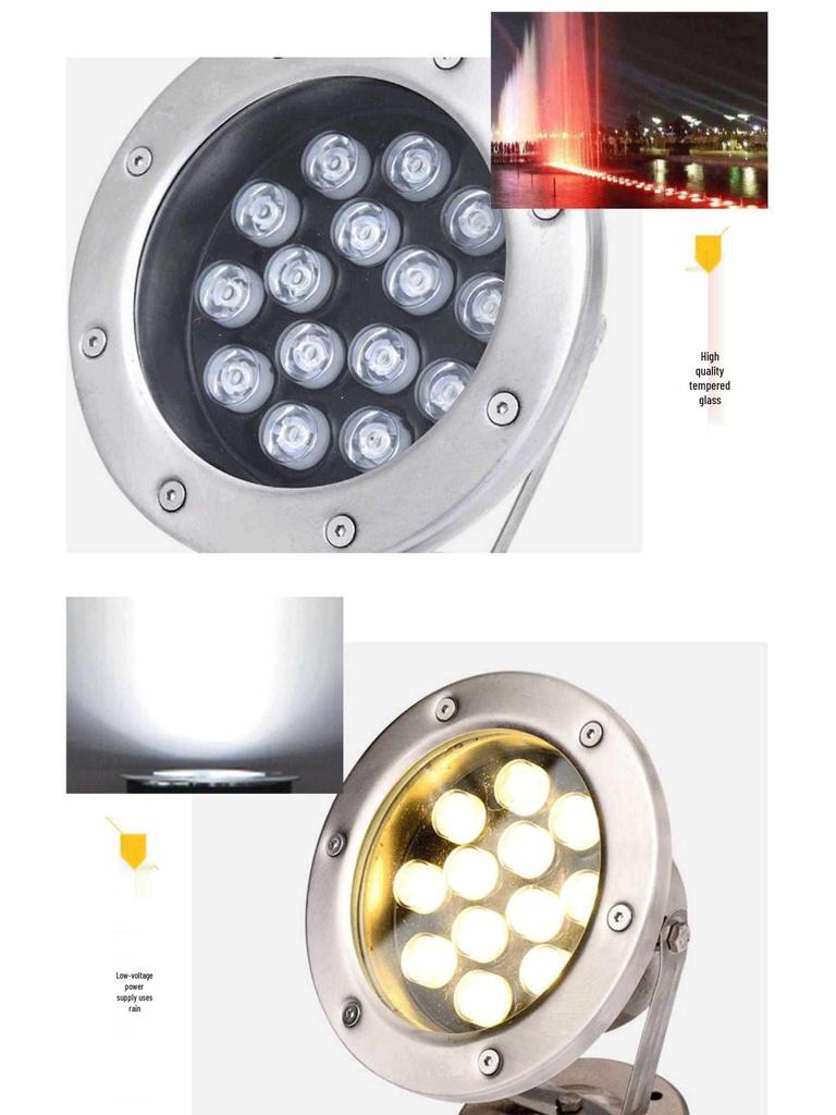 Светодиодный водонепроницаемый прожектор для пруда: Светильник для аквариума и пруда с вариантами 12В 3Вт/6Вт/12Вт