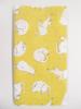 Friends Hill Tenugui Hand Shironeko (Japanese Towel), (White Cat), Yellow, 90x34cm, FW-233-112