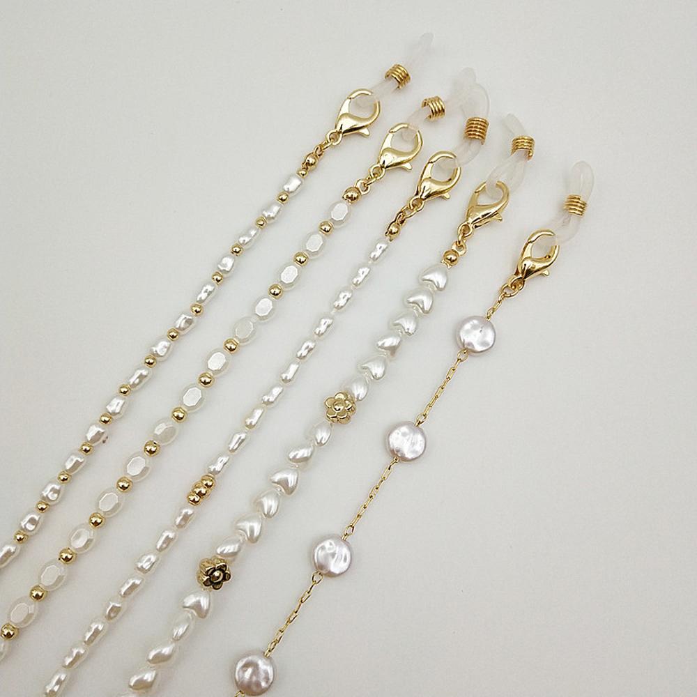 Женские очки Ювелирные изделия Металл Мужские очки для чтения Цепочка Ожерелье для маски для лица Зажимы для очков Жемчужная цепочка