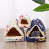 Comfortable Semi-closed Winter Hamster House Small Animal Sleeping Bed Warm Mat Guinea Pig Nest
