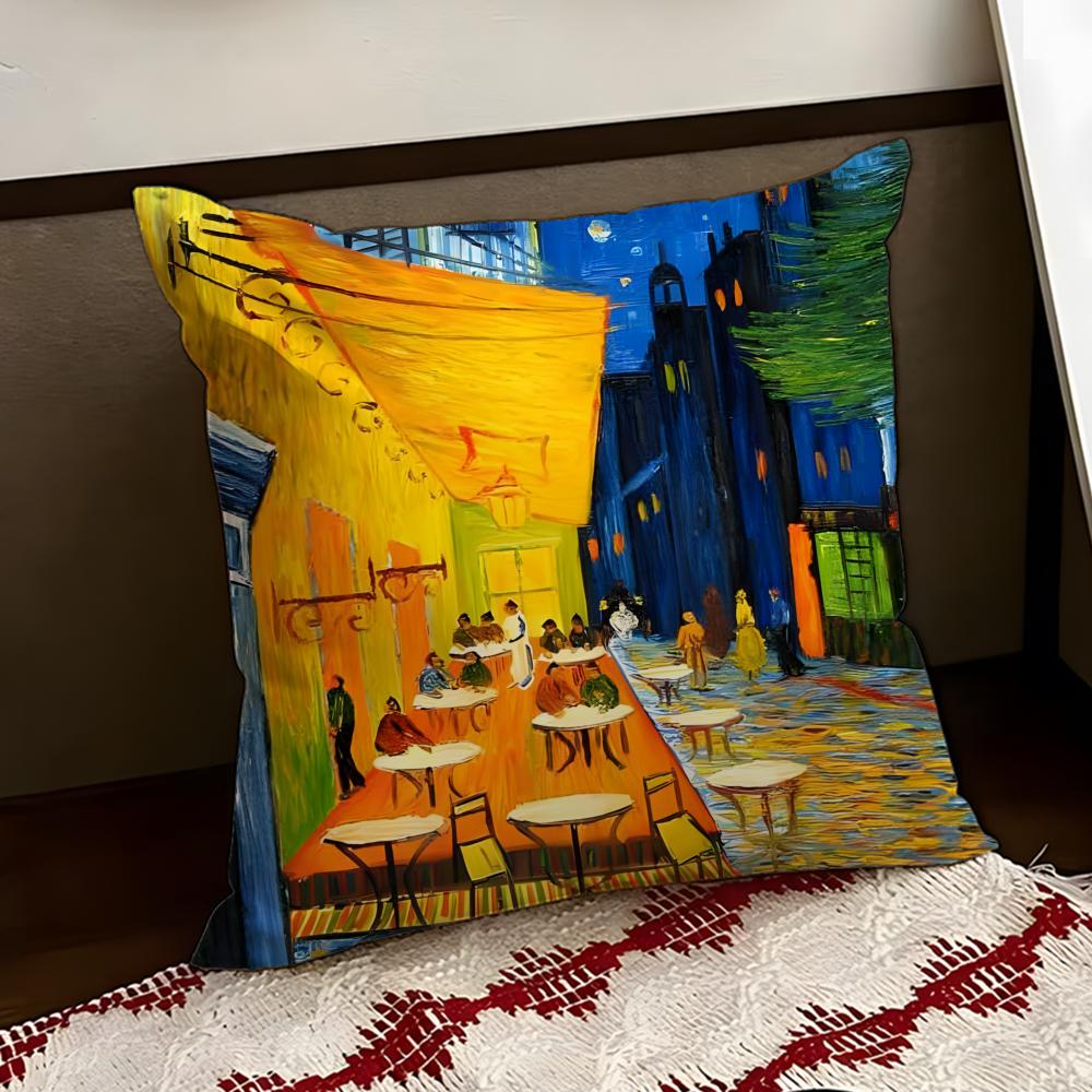 Vincent van GGogh Cushion Cover Reversible Soft Durable Pillow Cover Home Car MultiScene Use for Daily Comfort