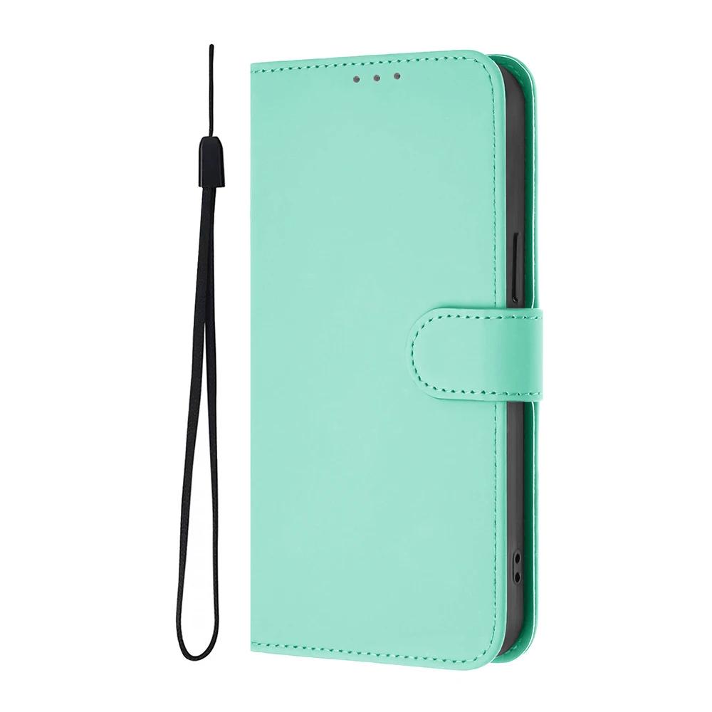 Однотонный чехол-кошелек для Samsung Galaxy M62 M55 M54 M53 M52 M35 M34 M33 M32 M23 M15 M14 M13 F62 Держатель для карт Ремешок Чехол для телефона