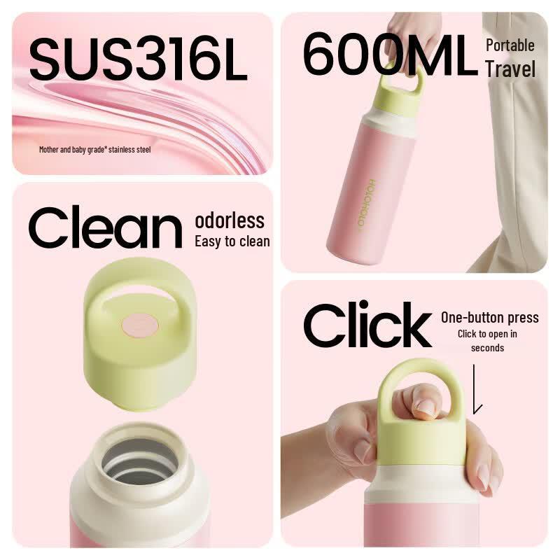 HOLOHOLO Click-Click Insulated Water Bottle