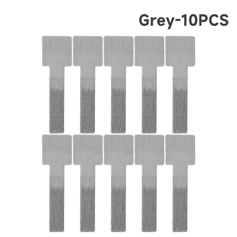 200PCS Self Adhesive On Wall Mounted Desk Reusable T-Type Cable Cord Organizer Nylon Hook Loop Wrap Bundle Data Cable Tie Wire