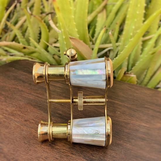 Brass Opera Glasses I Mother of Pearl Accents Binocular I Functional Vintage Opera Glasses I Grandfather Gift, Travel Gift, Christmas Gift