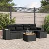 VidaXL Garden Lounge Set with Cushions 6 Pcs, Patio Sofas, Furniture Set, Outdoor Terrace Furniture, Black 3257749