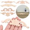 Door Decoration Woodcarving Decorative Wooden Figurines Crafts Corner Appliques Frame Wood Carved