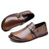 British Style Men Loafers Male Comfortable Dress Genuine Leather Men Casual Flats Non-Slip Mens Moccasins Classic Slip On Shoes