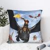 HTTYD Квадратная Наволочка Чехлы для Подушек На заказ Молния Декоративная Наволочка для Автомобиля 40x40см