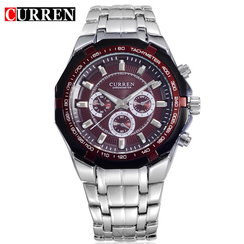 CURREN Top Brand Luxury Watch CURREN Casual Military Quartz Sports Wristwatch Full Steel Waterproof Men's Clock Relogio Masculino