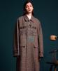 Soifucan Plaid Loose Fit Long Duffle Coat