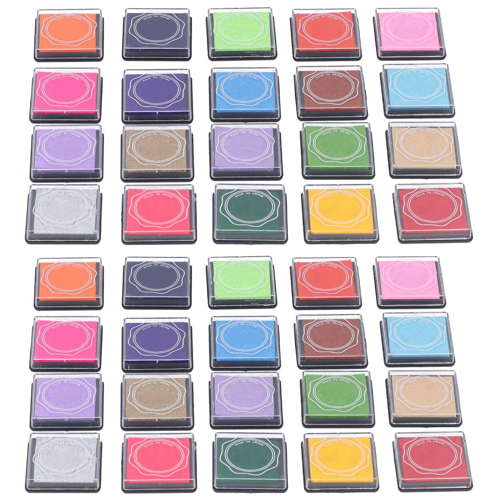 2 Box Stamp Pad 20 Colors NonToxic HandMade Children Finger Ink Craft Supplies