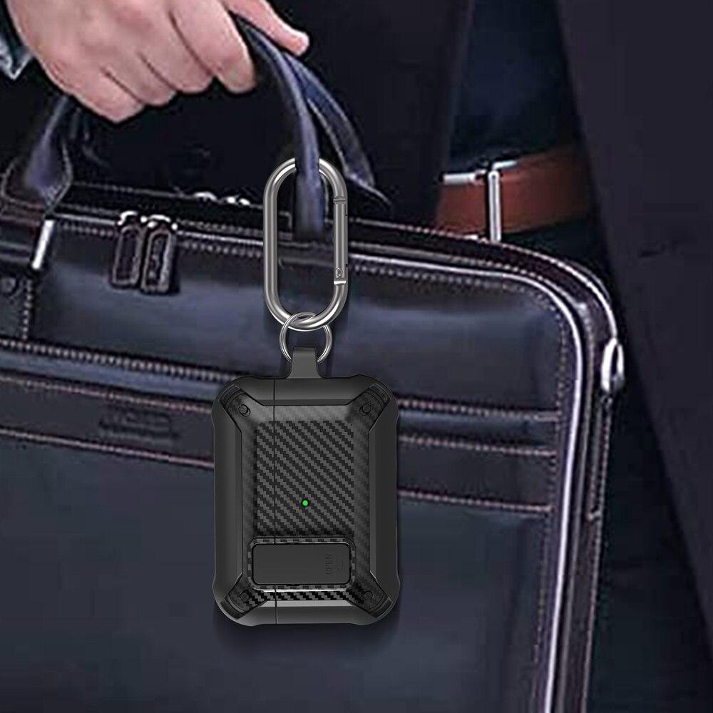 KEYSION Чехол для наушников Bluetooth для Apple AirPods Pro 2 1, силиконовый противоударный чехол из углеродного волокна с текстурой переключателя для AirPods 3 2