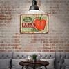 1-Pack Distressed Retro Wall Sign Metal, 20×30cm and 30×40cm, Aged Décor for Kitchen, Office or Dining Area