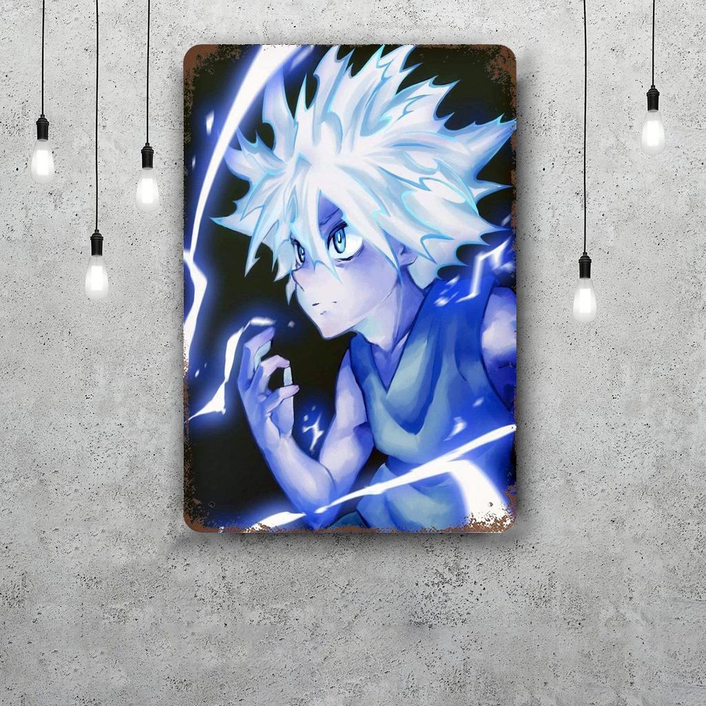 zoldyck anime Vintage Metal Tin Signs Posters Decor Retro Metal Plaque Wall Art Decor for Garage Bar