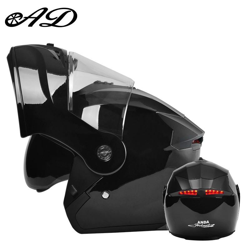 Full Face Motorcycle Helmet Men Women All-Season Flip-Up Design With LED Taillight 3C Certified Safety