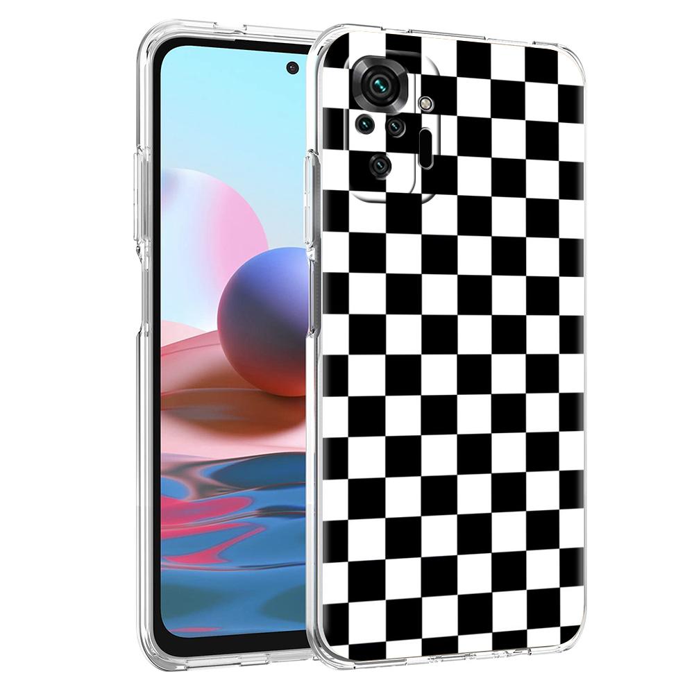 Клетчатый чехол для телефона Xiaomi Redmi Note 12 4G 11 10 Pro 5G 10C 10S 9S 9 9T 8T 9C 9A 8 8A 7 K50 K40