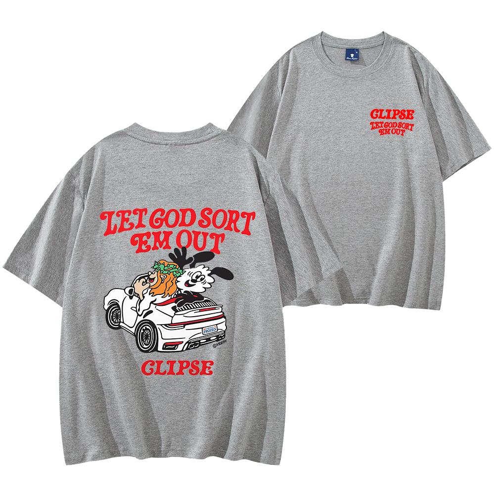 Clipse New Album Let God Sort Em Out T-shirt Men Women Short Sleeve Streewear Hip Hop Shirt Men Casual Tees Y2K Clothes