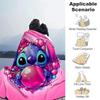 1pc Stitch Printing Blanket - Soft, All-Season Throw for Living Room, Bedroom,Travel