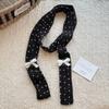 Harajuku Bow Wool Shawl Polka Dot Long Narrow Scarves Sweet Knitted Scarf  Autumn/Winter