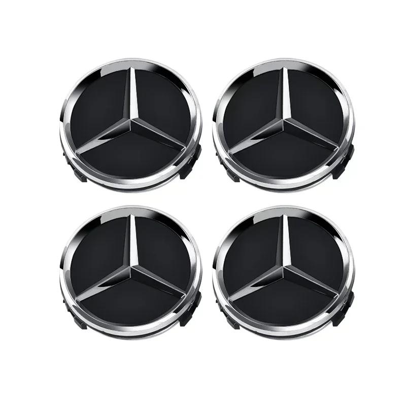 For Benz C-W202 4pcs 60mm Car wheel Hub Cap Emblem badge for Mercedes Benz C180 E300 GLC W163 W166 W167 W204 W205 W212 W213 X253 W117 W176 W164