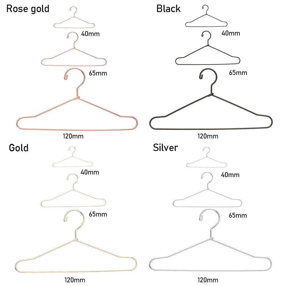 10pcs Multi-colors Cute 1/6 Doll Mini Hangers Dress Clothes Hanging Metal Doll Accessories