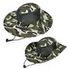 Mens Womens Mesh Wide Brim Camouflage Hiking Cap Sun Protection Sun Visor Hat Bucket Hat