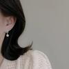 Elegant Zircon Imitation Pearl Flower Stud Earrings For Women Exquisite Party Christmas Jewelry Gift