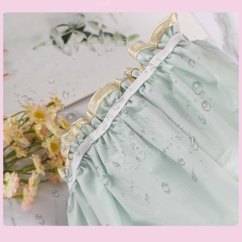 1Pcs Waterproof Shower Cap Double Elastic Shower Cap Dustproof And Smokeproof Shampoo