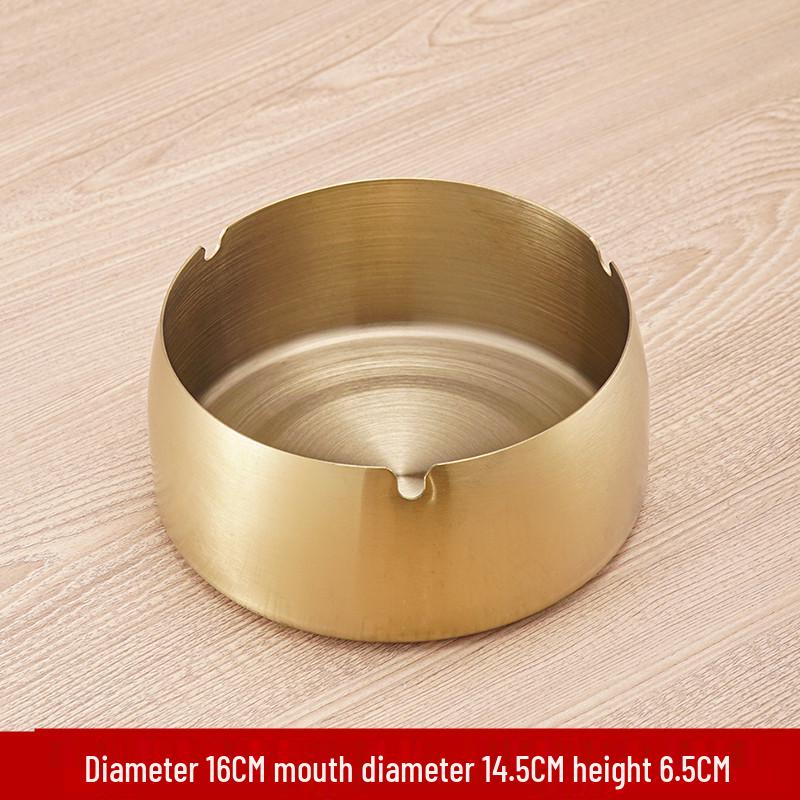 Stainless Steel Windproof Ashtray - Durable, Stylish, and Large for Bars, Cafes, and Hotels