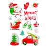 Puffy Stickers Christmas 1 To 4.6 Cm 12 Pieces