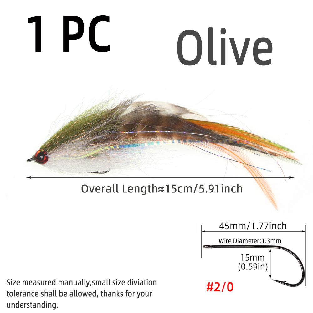 1шт #2/0 большой стример мушка для соленой воды гризли хакль мушки для крупной дичи лосось окунь щука форель голавль искусственные приманки