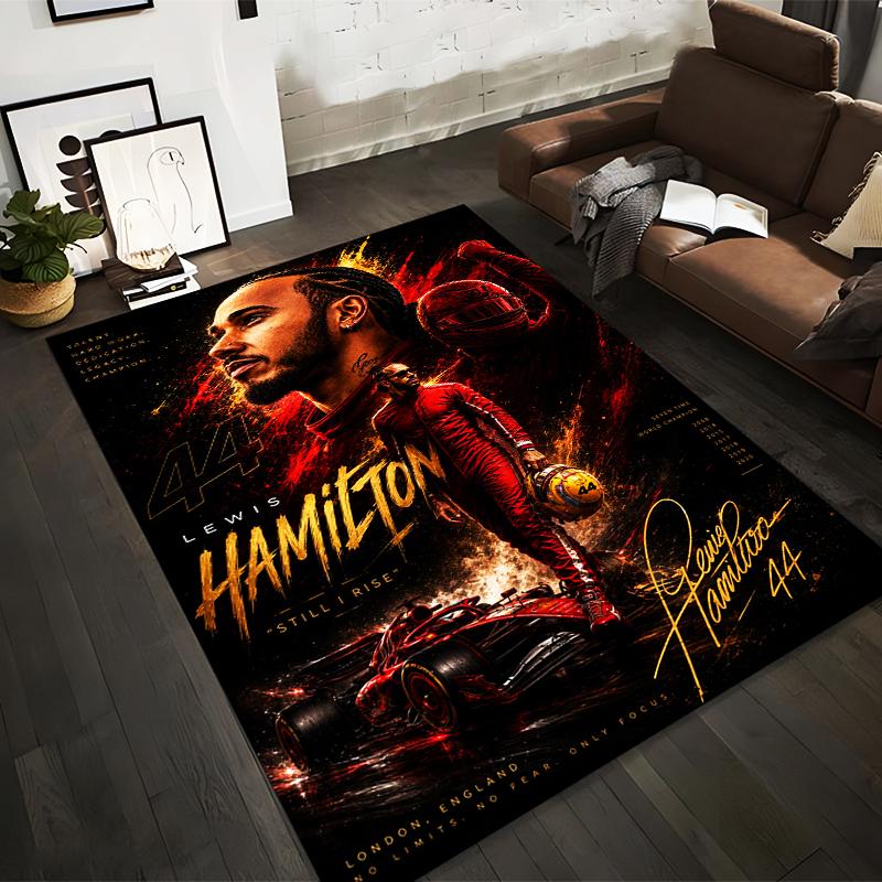 "Champion Racer Design Rug" Non-slip rug suitable for living room and bedroom sofas.