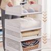 Foldable Drawer Organizer Stackable Storage Baskets Clothes Sorting Rack Bathroom