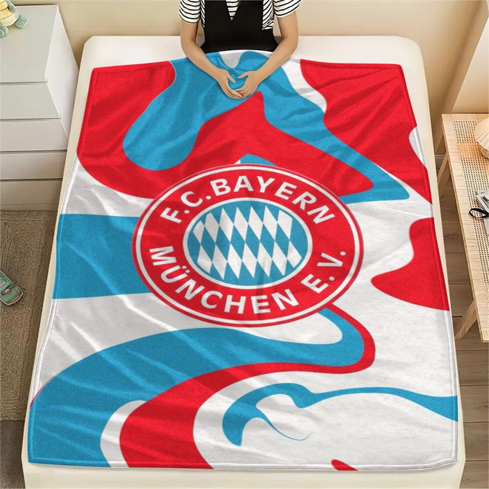 1pc FC Bayern Munich Print Flannel Blanket, High quality Comfortable for All Seasons, Home Decor, Warmth and Comfort, Perfect for Christmas Gifts48