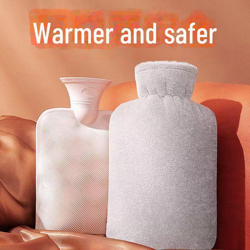 Мешок для согрева рук с плюшевым мехом кролика, наполненный водой - утолщенный ПВХ с рисунком из мультфильмов