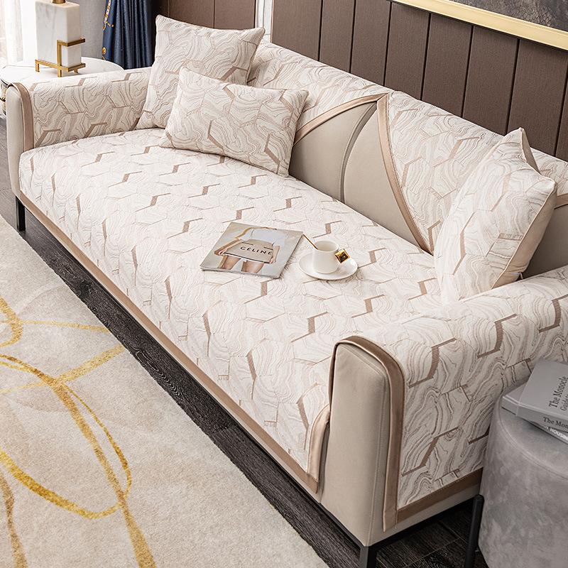 1pc Chenille Minimalist Modern Sofa Slipcover, Four Season Universal Furniture Protection Cover Couch Cover Suitable for Bedroom Office Living Room