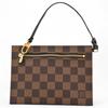 Auth Damier Clifton Pouch Brown Canvas Wristlet Lv5616mb