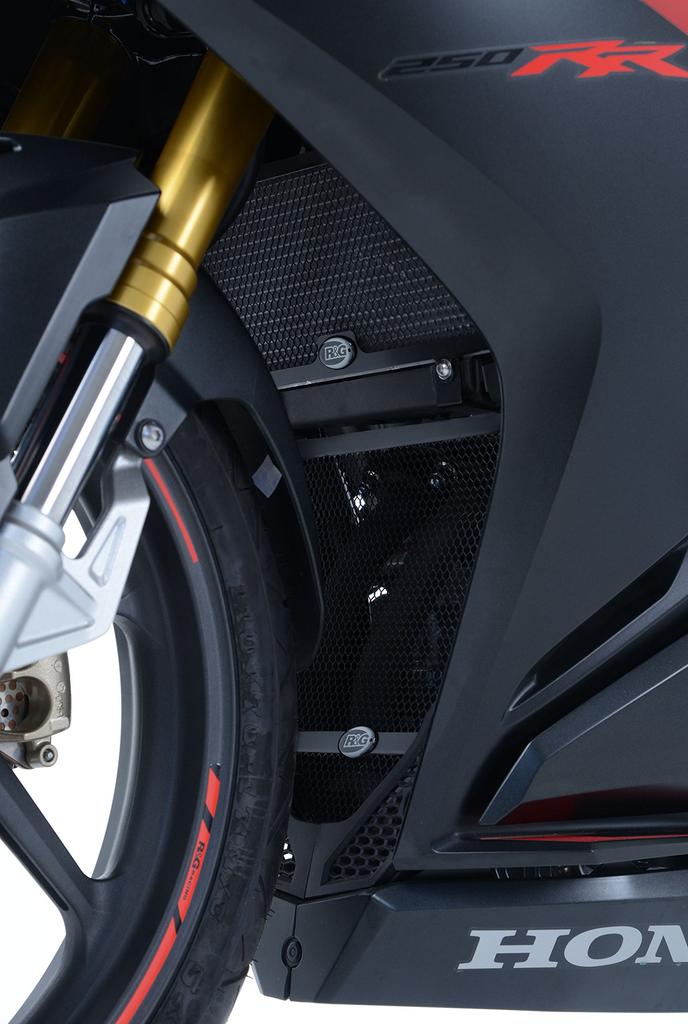 Downpipe Grill for CBR250RR R&G Guard, Black, (2017-), RG-DG0024BK