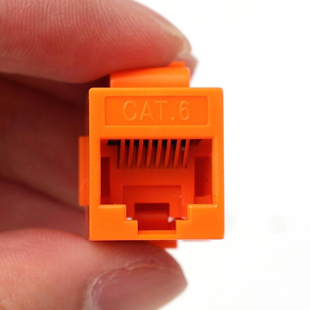 Для RJ45 CAT6 Keystone Муфта Гнездо-Гнездо Вставка Прямая Муфта CAT6 Keystone Цветной Сетевой Прямой Соединитель