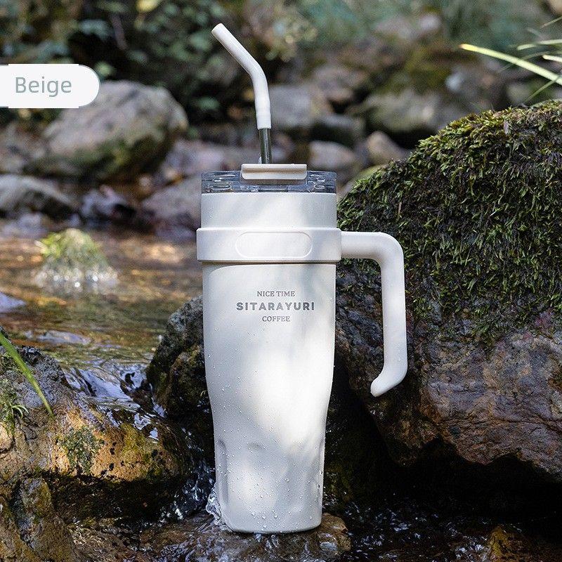 Giant Ice Cup Large Capacity Insulated Cup for Women Office Straw Water Cup 2024 New Model High-Value Design for Women