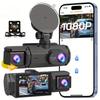 Новый 3-канальный видеорегистратор WIFI CAR DVR 1080P 3-объективный видеорегистратор для автомобиляТрехсторонняя камераЧерный ящикРегистратор Видеокамера