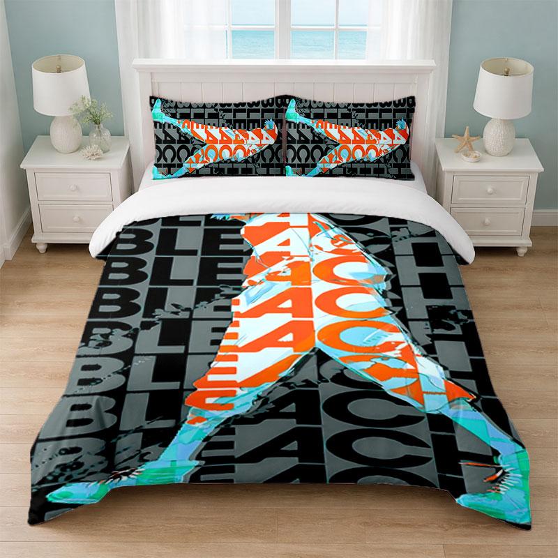 Bleach anime Bedroom 3Pcs Bedding Set Soft Bed Sheet Pillowcases Home Bedding Decoration