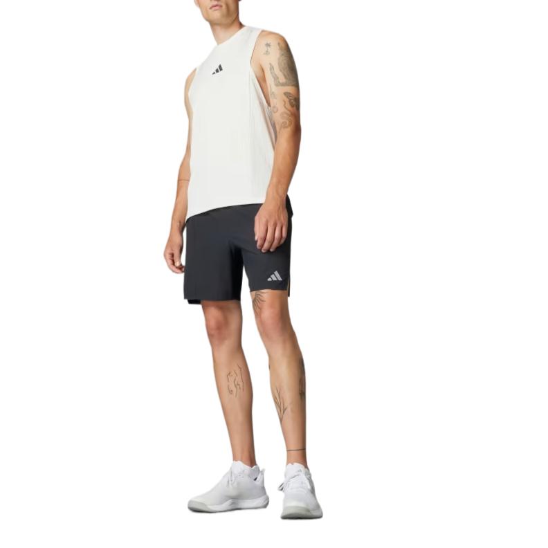Adidas Tank Tops Men's White Crew Neck Moderate Straight Fit JI8172