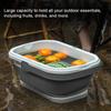 Складная корзина для хранения пикника и кемпинга большой емкости для барбекю на открытом воздухе, рыбалки, напитков и фруктов