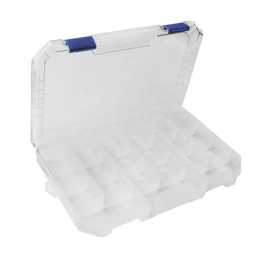 Large Plastic Tackle Box Storage Organizer Box with Removable Dividers 2 Pack