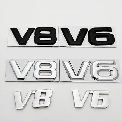 3D Металлическая эмблема V6 V8, эмблема двигателя автомобиля, наклейки, декоративные наклейки для Toyota Benz Honda Mazda, автоаксессуары